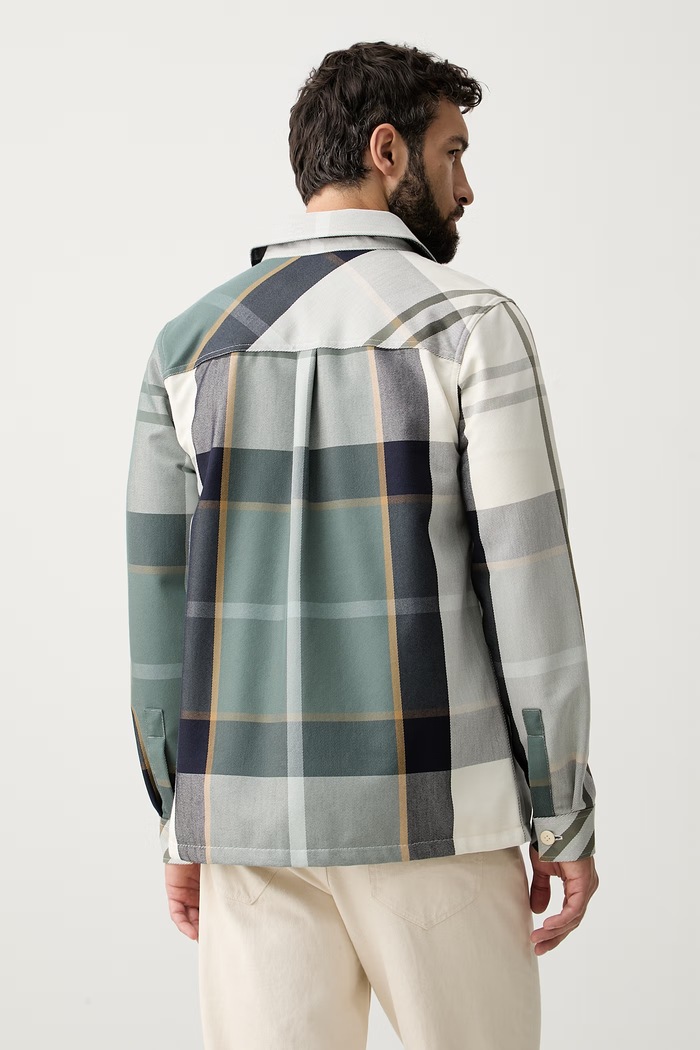 Odzież Barbour ETTRICK koszula bawełniana męska MOS0305 turkusowy