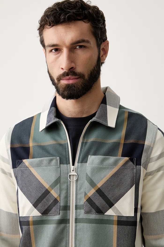 Barbour ETTRICK koszula bawełniana męska turkusowy MOS0305
