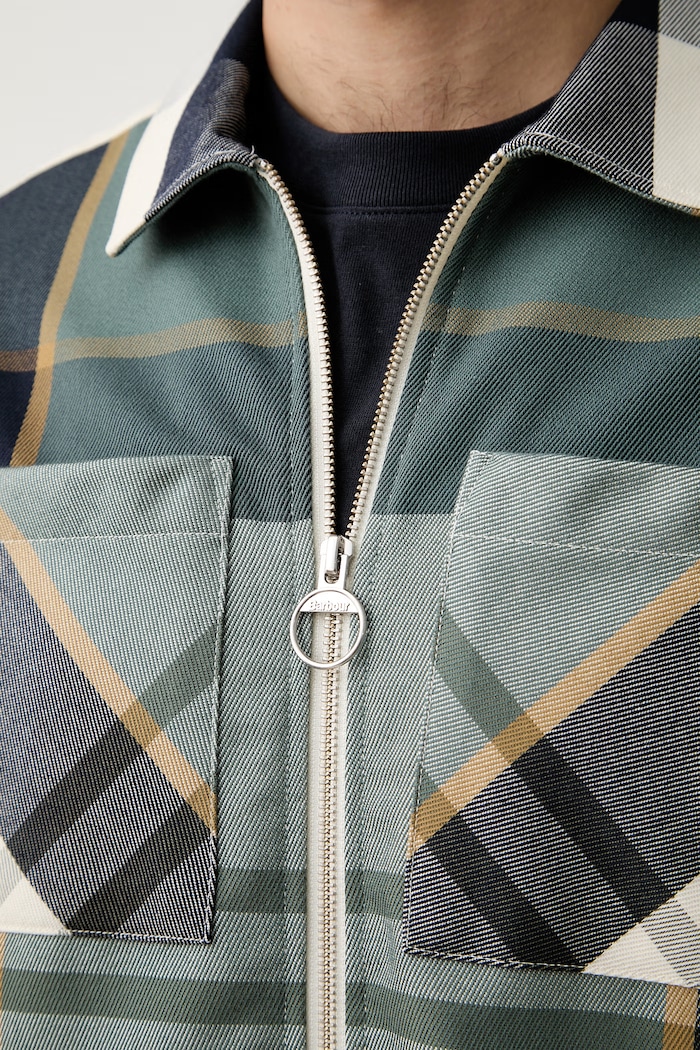 Barbour ETTRICK koszula bawełniana męska MOS0305 turkusowy