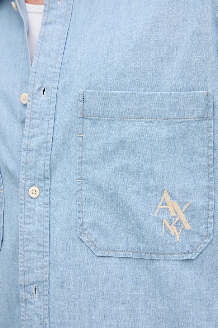 Džínová košile Armani Exchange XM000948.AF12043 modrá