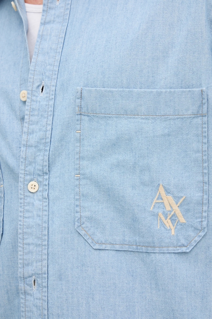 Džínová košile Armani Exchange XM000948.AF12043 modrá