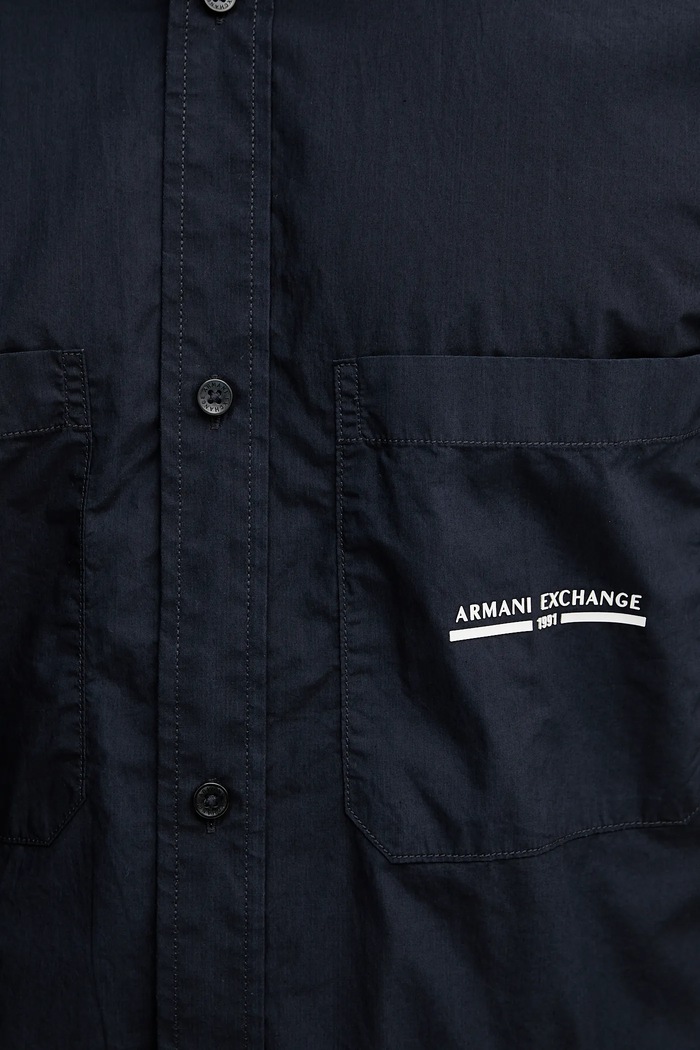 Bavlněná košile Armani Exchange XM000959.AF12994 námořnická modř
