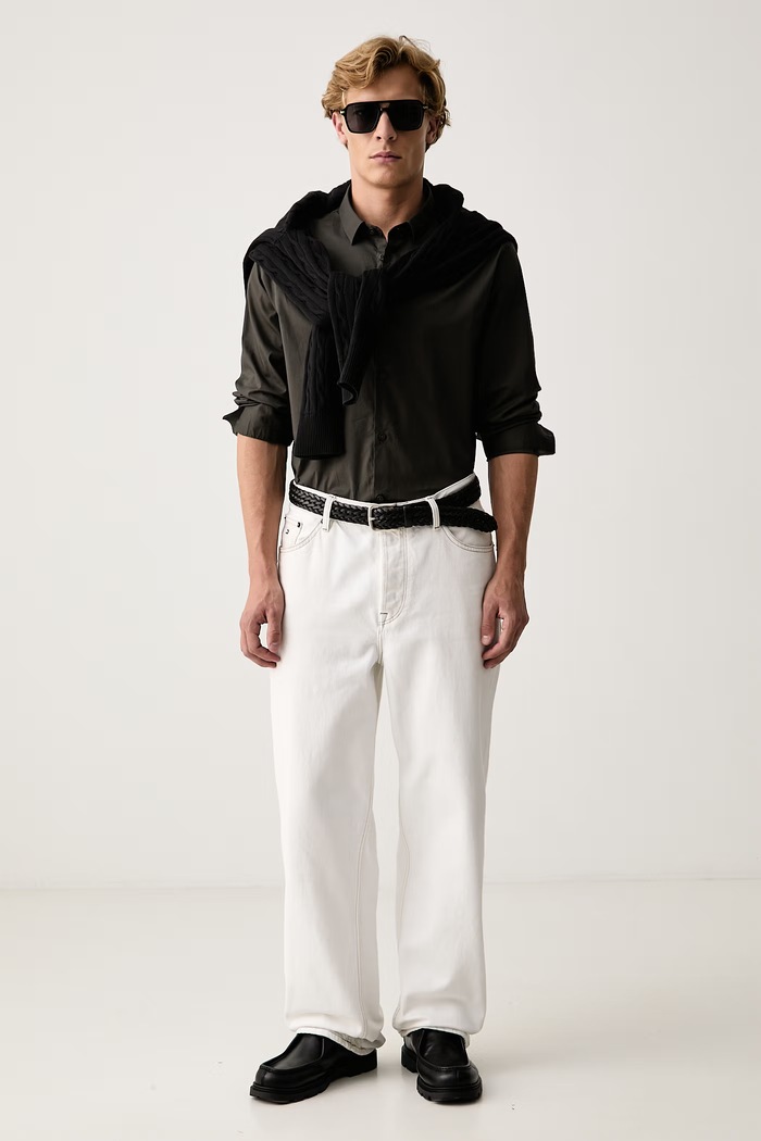 Armani Exchange Košulja za muškarce od pamuka s elastanom 8NZC31.ZN28Z. zelena AW25