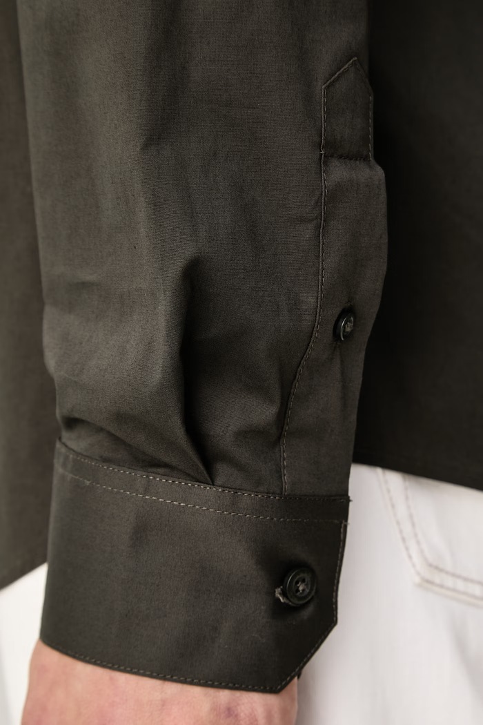 Košulja za muškarce od pamuka s elastanom Armani Exchange zelena 8NZC31.ZN28Z.