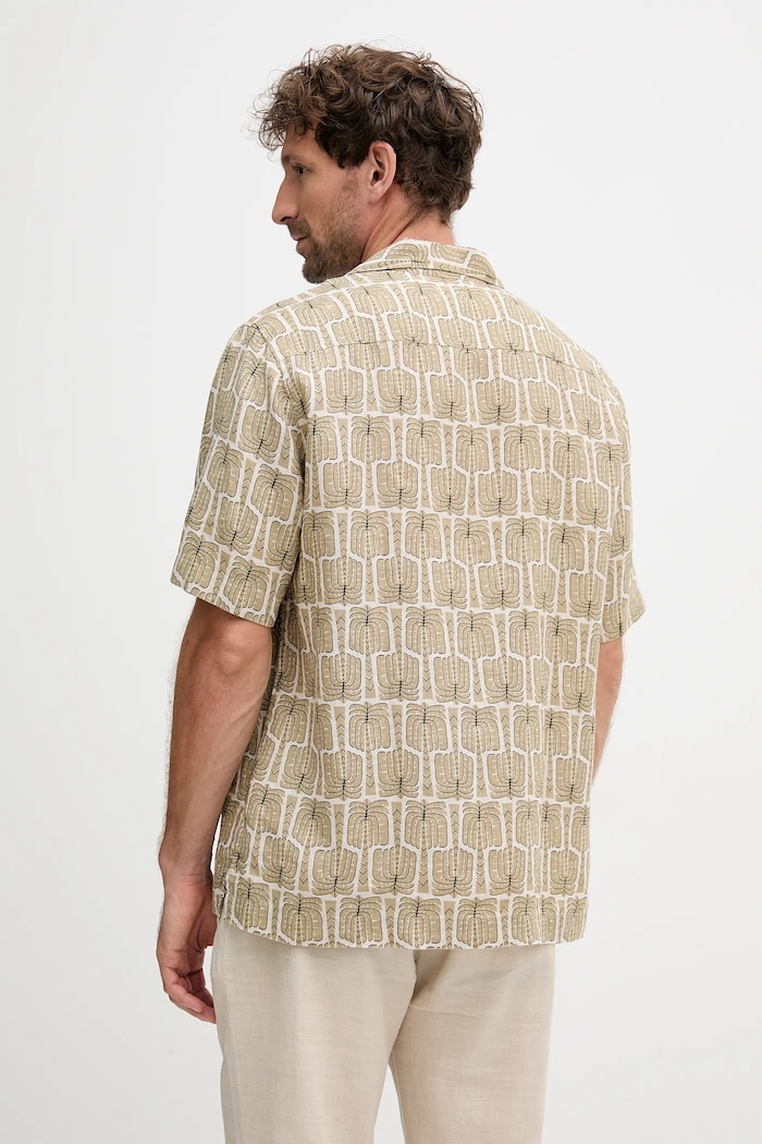 Abbigliamento Frescobol Carioca camicia di lino 2593.843 verde