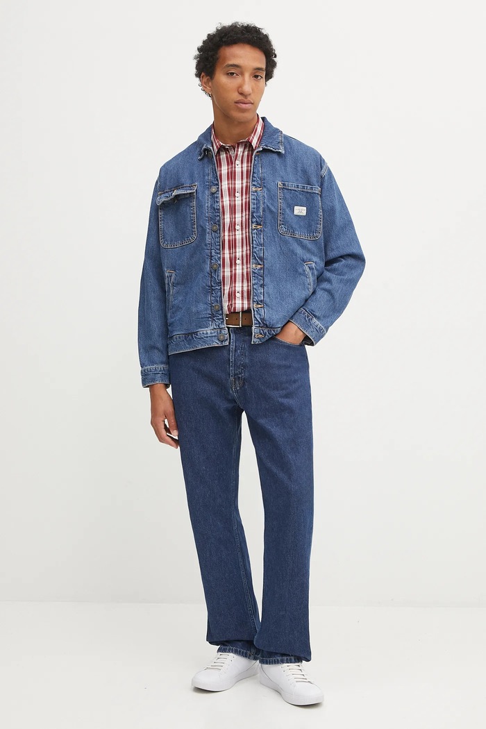 Guess Jeans koszula bawełniana M5YH37.WH7Q1 bordowy AW25
