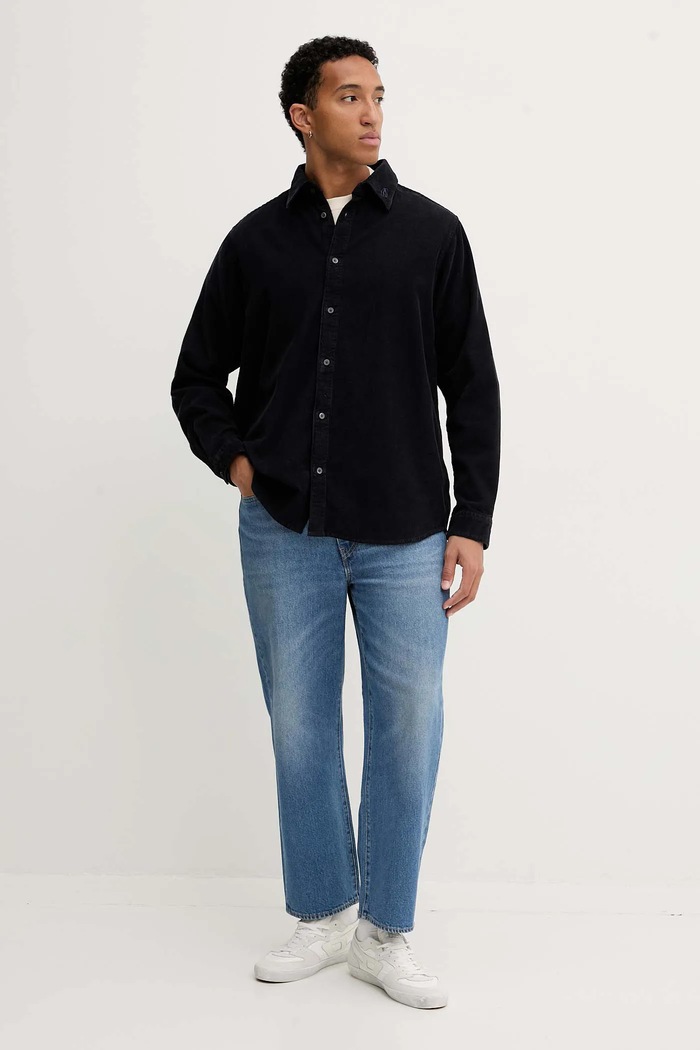 Menčestrová košeľa Diesel S-SIMPLY-AJFQ A19384.0AJFQ tmavomodrá AW25
