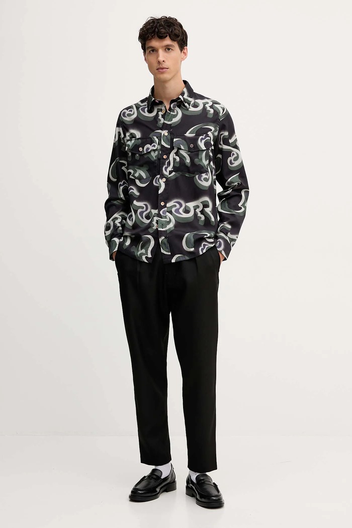 Košeľa PS Paul Smith M2R.647X.T22496 tmavomodrá AW25