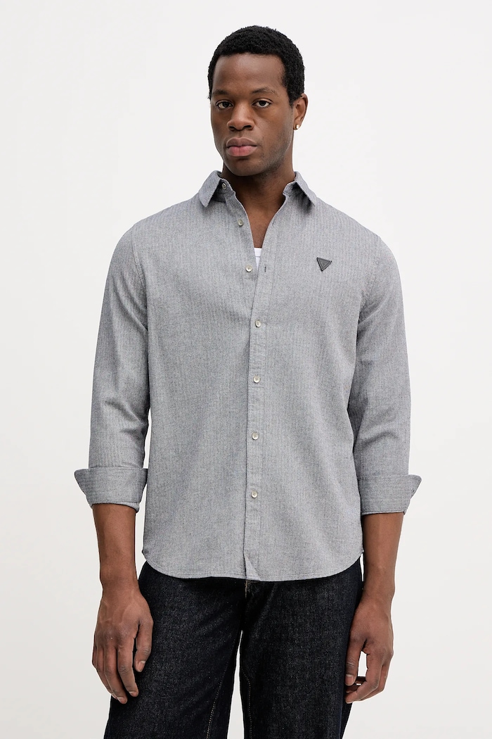 Guess pamut ing HERRINGBONE pamut szürke M5BH42.W2041