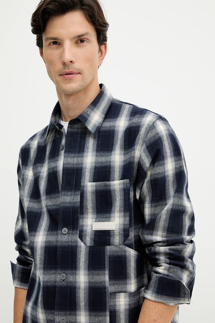Bavlnená košeľa Armani Exchange tmavomodrá XM001149.AF16626