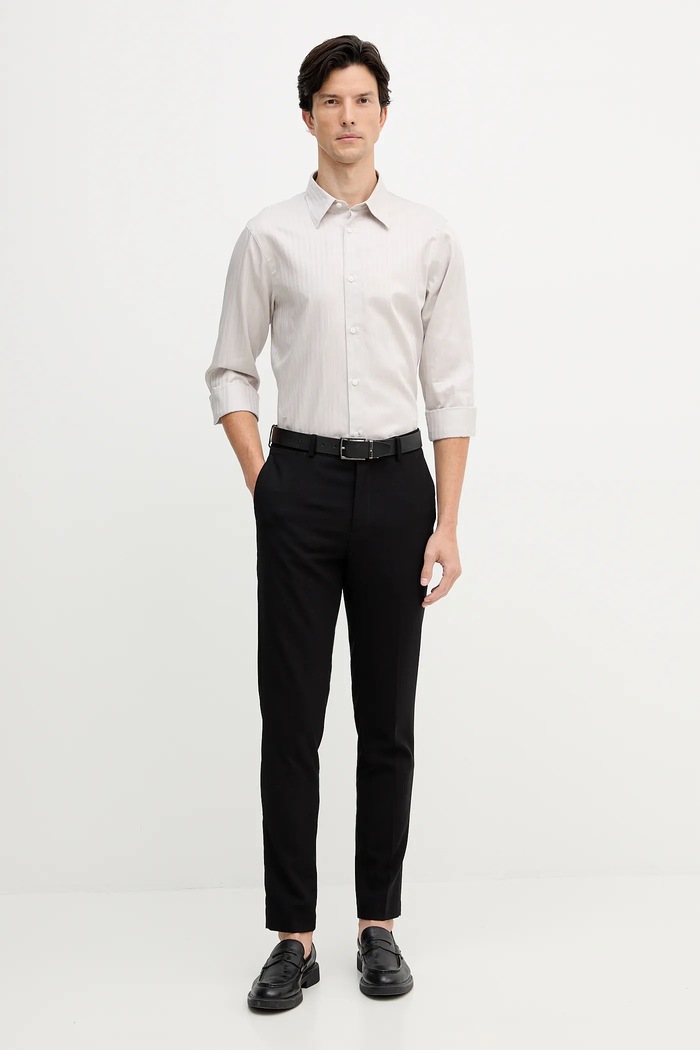 Bavlněná košile Armani Exchange XM001868.AF18836 béžová AW25