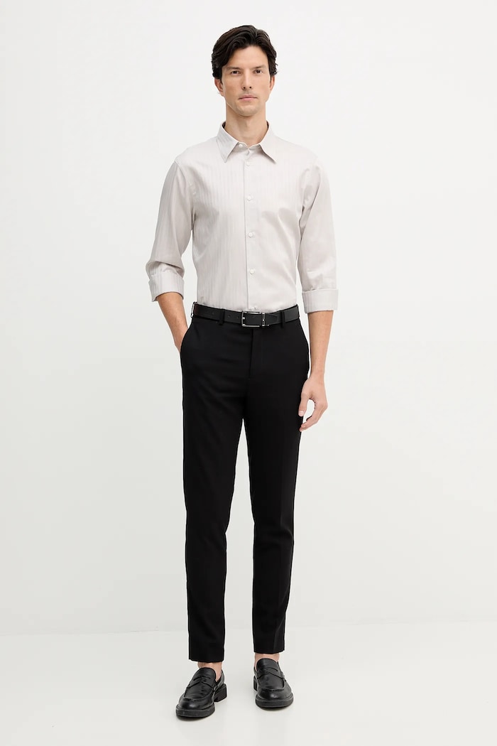 Bavlněná košile Armani Exchange XM001868.AF18836 béžová AW25