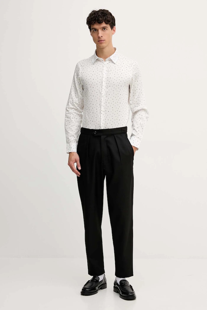 Armani Exchange košeľa pánska bavlnená XM001942.AF19194 biela SS26