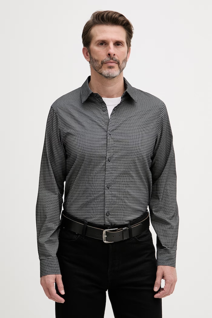 Armani Exchange košeľa pánska bavlnená čierna XM001942.AF19194