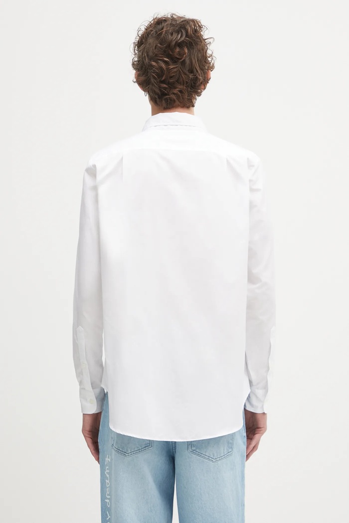 Ρούχα Βαμβακερό πουκάμισο Sky High Farm SHF overprint button down SHF07B003 λευκό