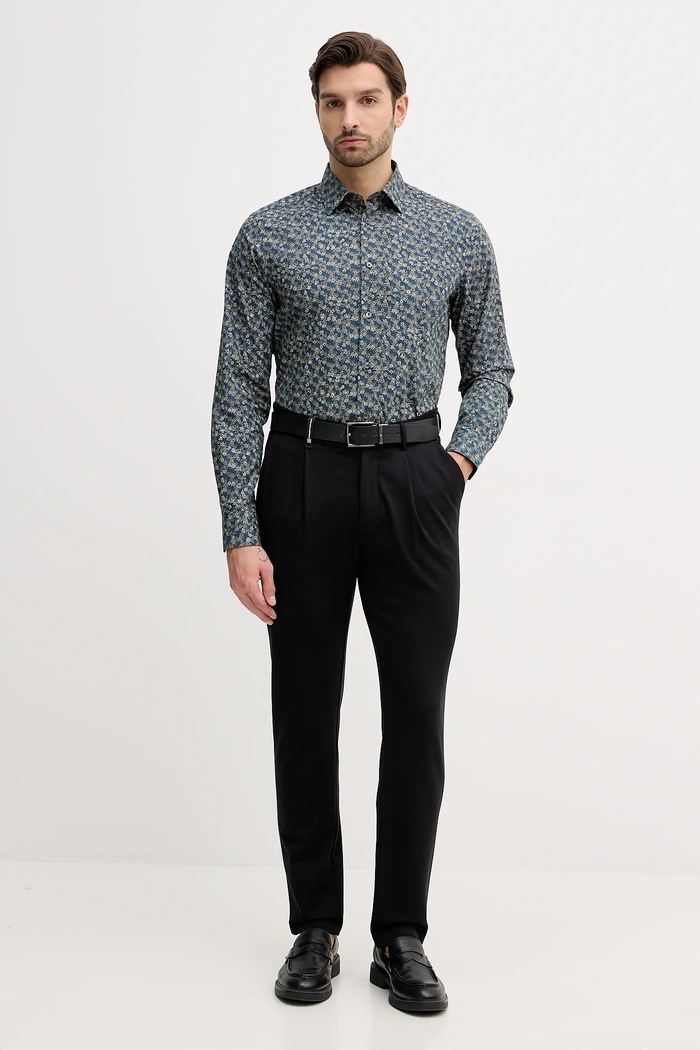 Bavlněná košile Paul Smith M1R.800P.T02750 námořnická modř AW25