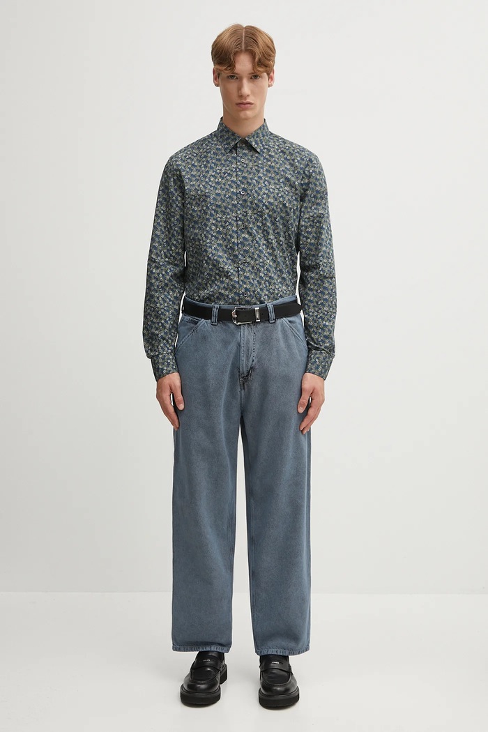 Bavlněná košile Paul Smith M1R.800P.T02750 námořnická modř
