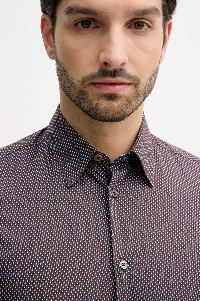 Bavlněná košile Paul Smith burgundské M1R.901U.T02718