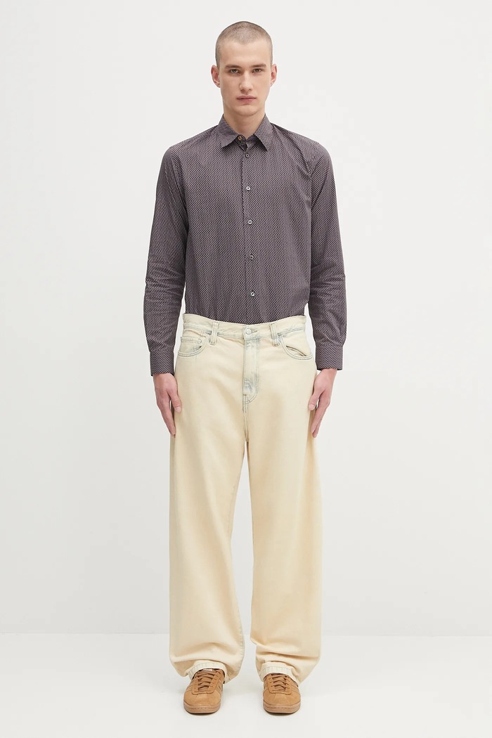 Bavlnená košeľa Paul Smith burgundské M1R.901U.T02718
