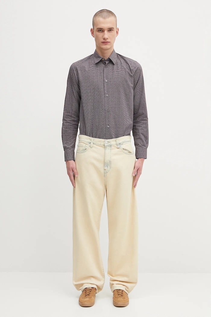 Bavlnená košeľa Paul Smith burgundské M1R.901U.T02718