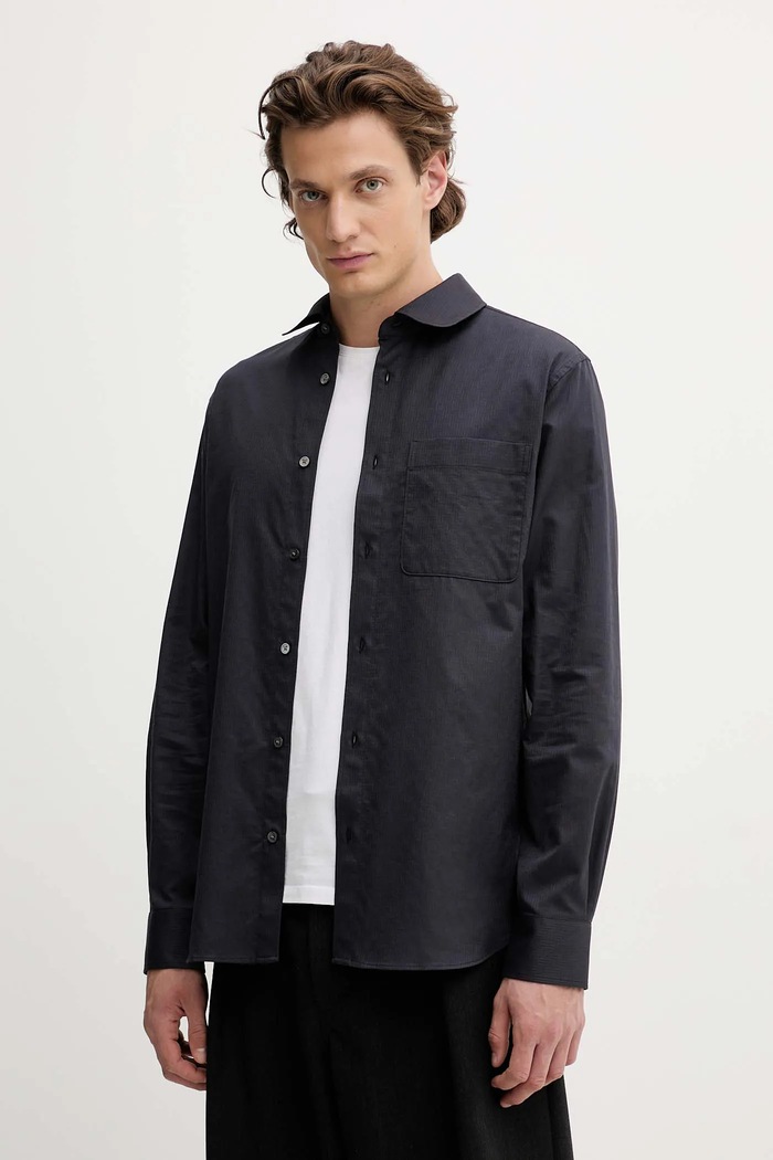 Kenzo cămașă din bumbac lung bleumarin FF65CH2029IC