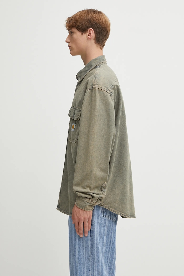 Джинсовая рубашка Carhartt WIP Tigan I035821.3FUGD бежевый AW25
