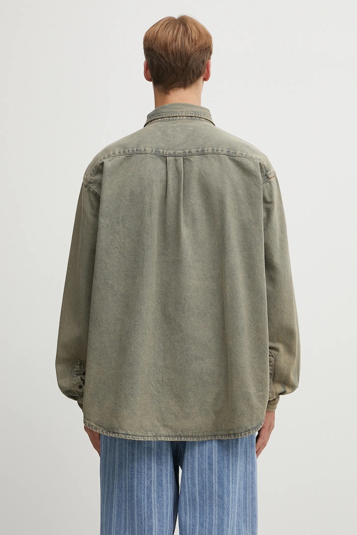 Одежда Джинсовая рубашка Carhartt WIP Tigan I035821.3FUGD бежевый