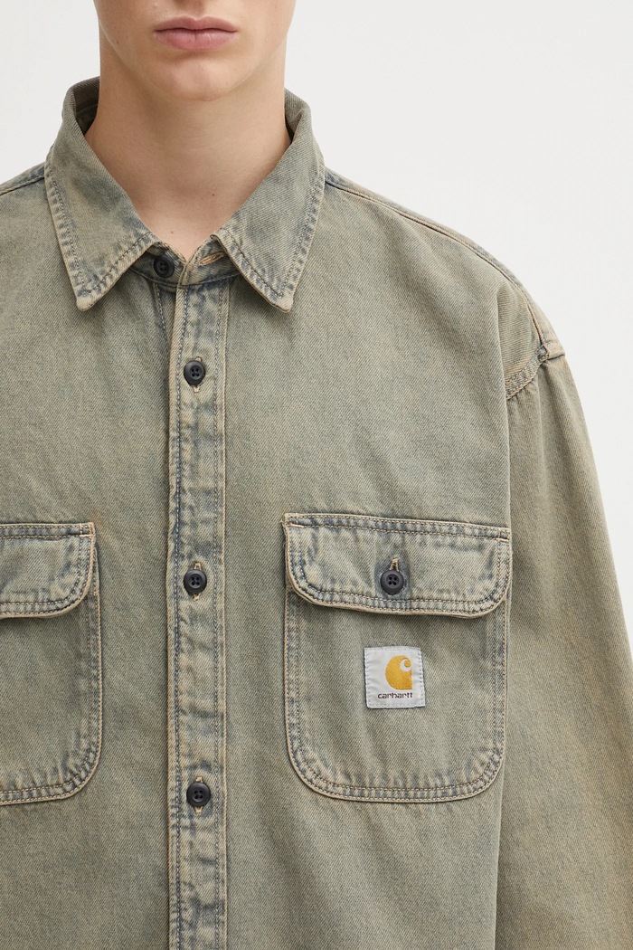 Джинсовая рубашка Carhartt WIP Tigan бежевый I035821.3FUGD