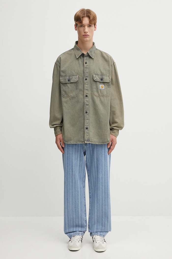 Джинсовая рубашка Carhartt WIP Tigan I035821.3FUGD бежевый