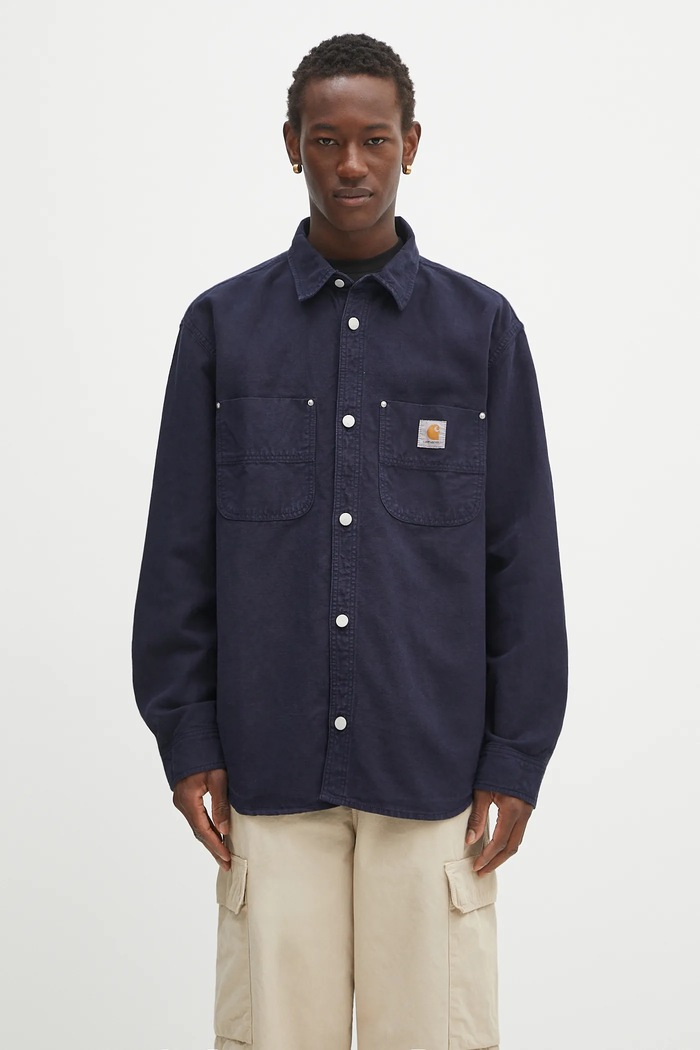 Carhartt WIP shirt Walter denim navy I033578.1CGD