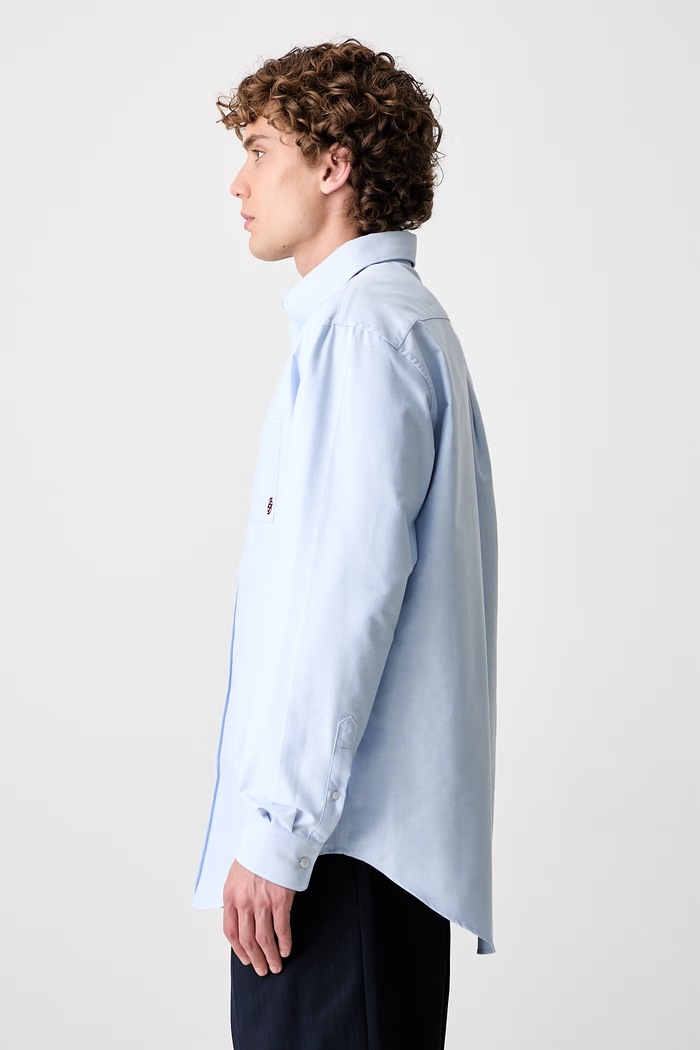 Drôle de Monsieur сорочка чоловіча бавовняна La Chemise Oxford H.SH240.CO225 блакитний SS26
