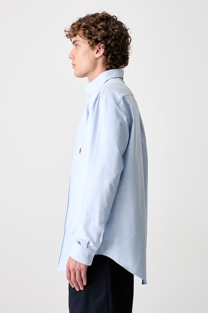 Drôle de Monsieur сорочка чоловіча бавовняна La Chemise Oxford H.SH240.CO225 блакитний SS26