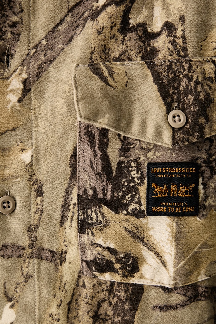 Koszula męska bawełniana LS WORKER - WW x WORKWEAR Levi's zielony 003O2