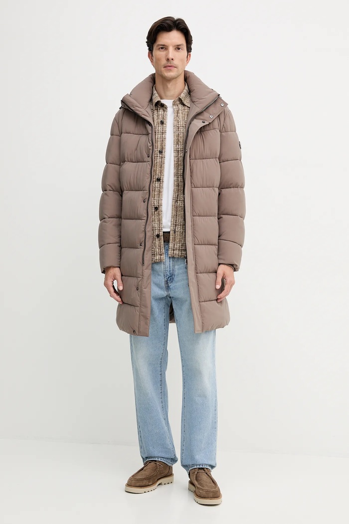 Košeľa s prímesou vlny Joop! 30048785 béžová AW25