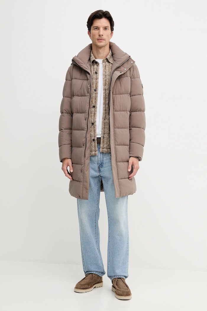 Košeľa s prímesou vlny Joop! 30048785 béžová AW25
