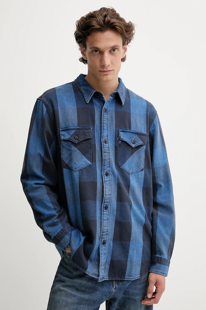 Levi's koszula bawełniana niebieski A1919.0069