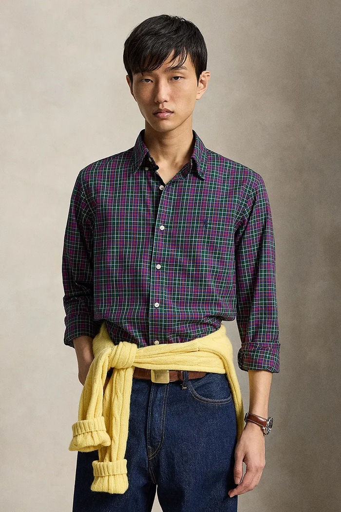 Polo Ralph Lauren Koszula męska bawełniana fioletowy 710953644