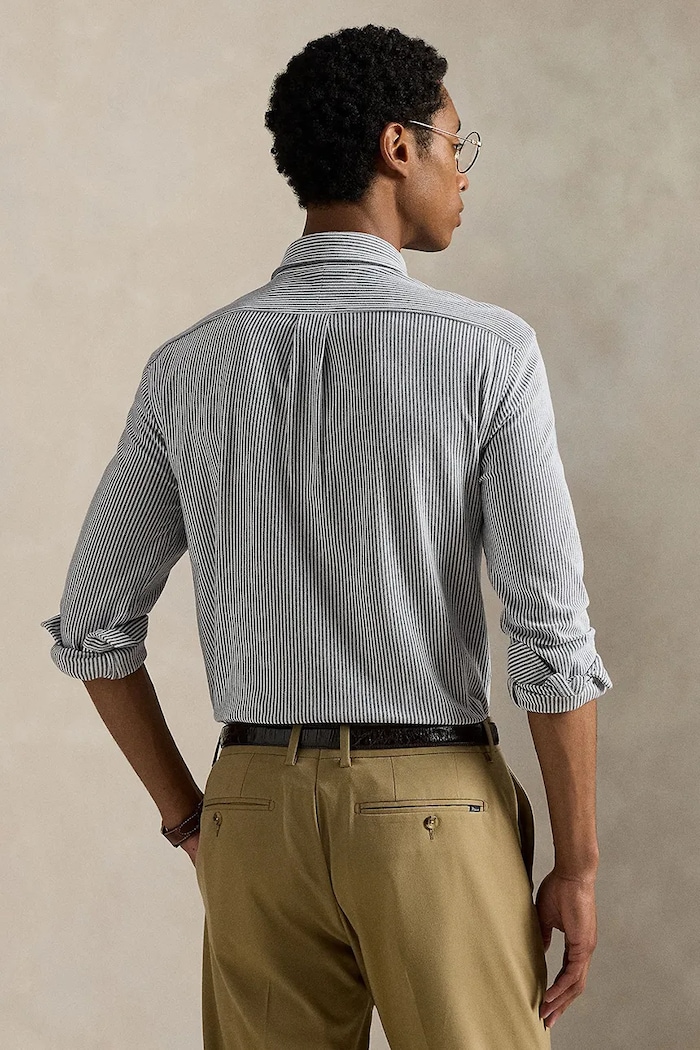 Βαμβακερό πουκάμισο Polo Ralph Lauren 710979489 μπλε AW25