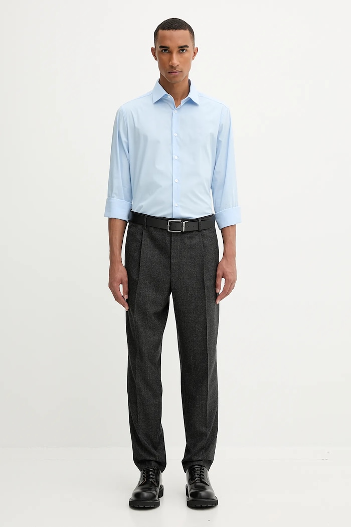 Košeľa Calvin Klein LV019EU001 modrá SS26