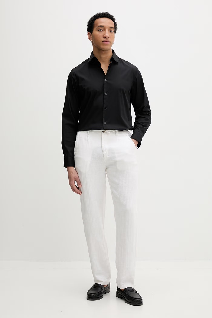 Calvin Klein cămașă LV019EU001 negru SS26