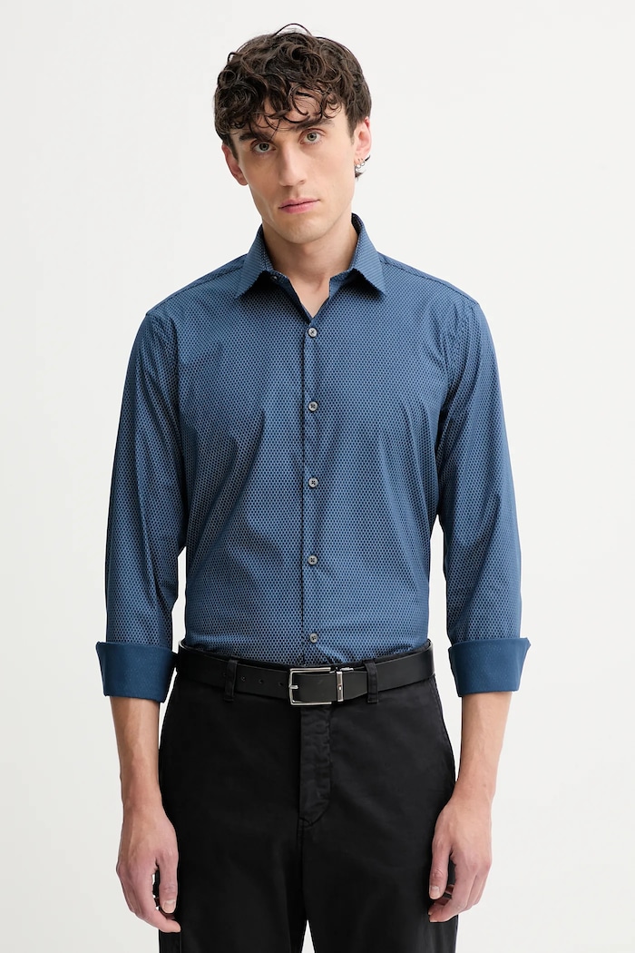 Košeľa Calvin Klein slim modrá LV019EU041