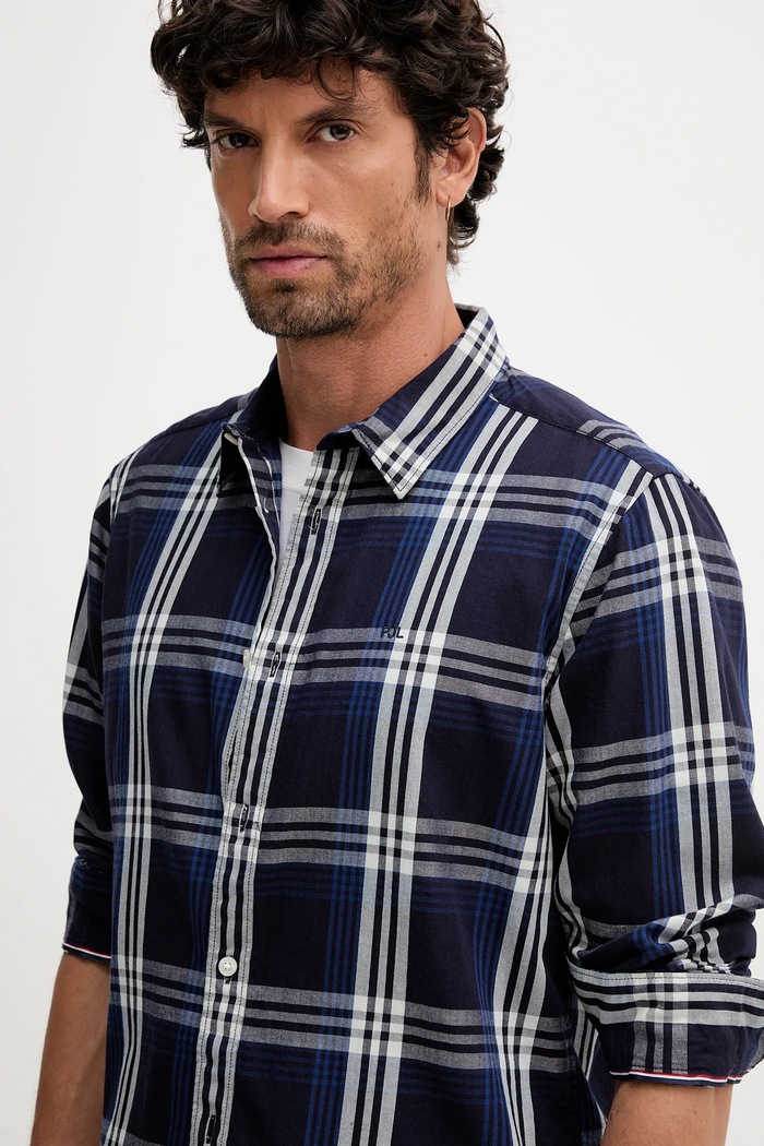 Pamučna košulja Pepe Jeans mornarsko plava PM3090824