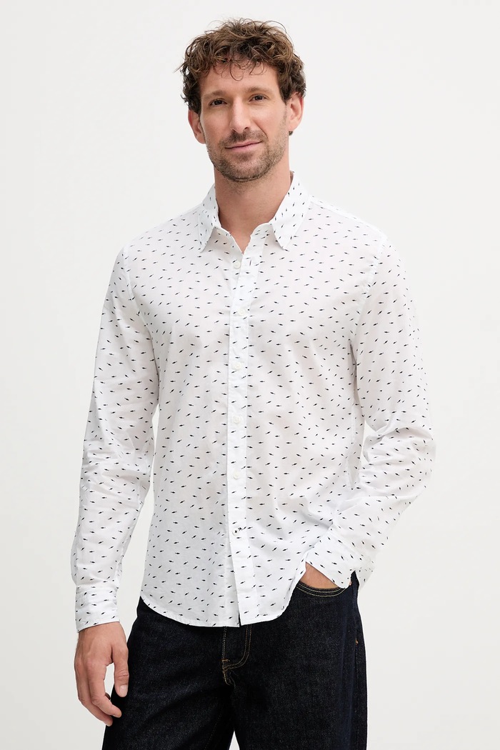 Bavlnená košeľa Pepe Jeans slim biela PM3090845