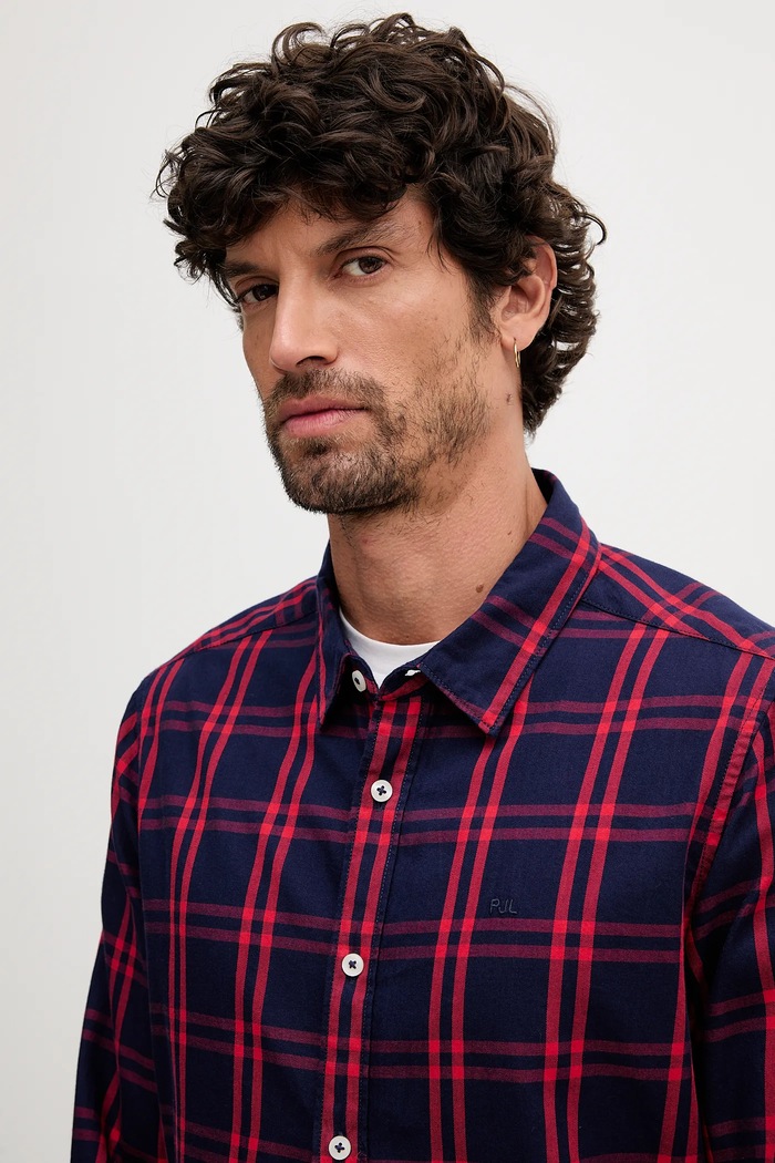 Pamučna košulja Pepe Jeans mornarsko plava PM3090839