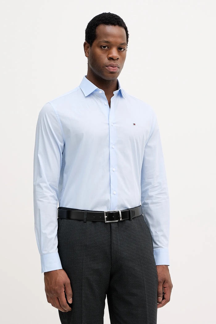 Košile Tommy Hilfiger slim modrá MW0MW38347