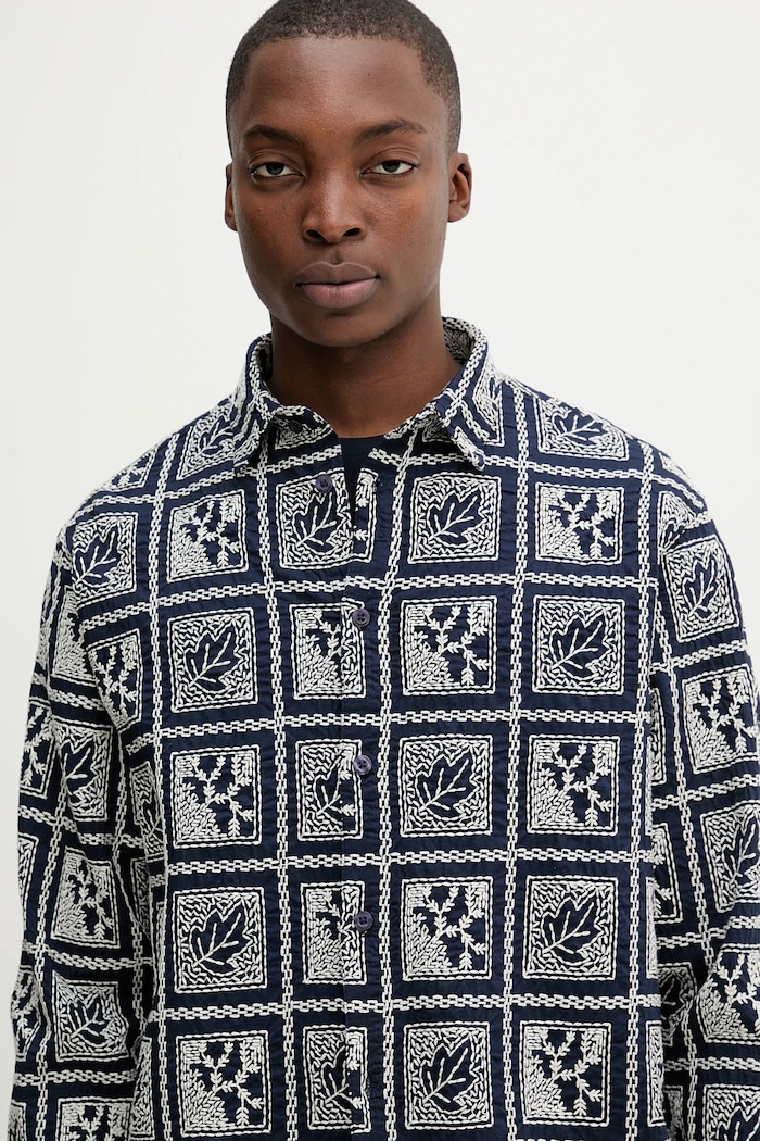 Desigual koszula bawełniana JACK granatowy 25WMCW25