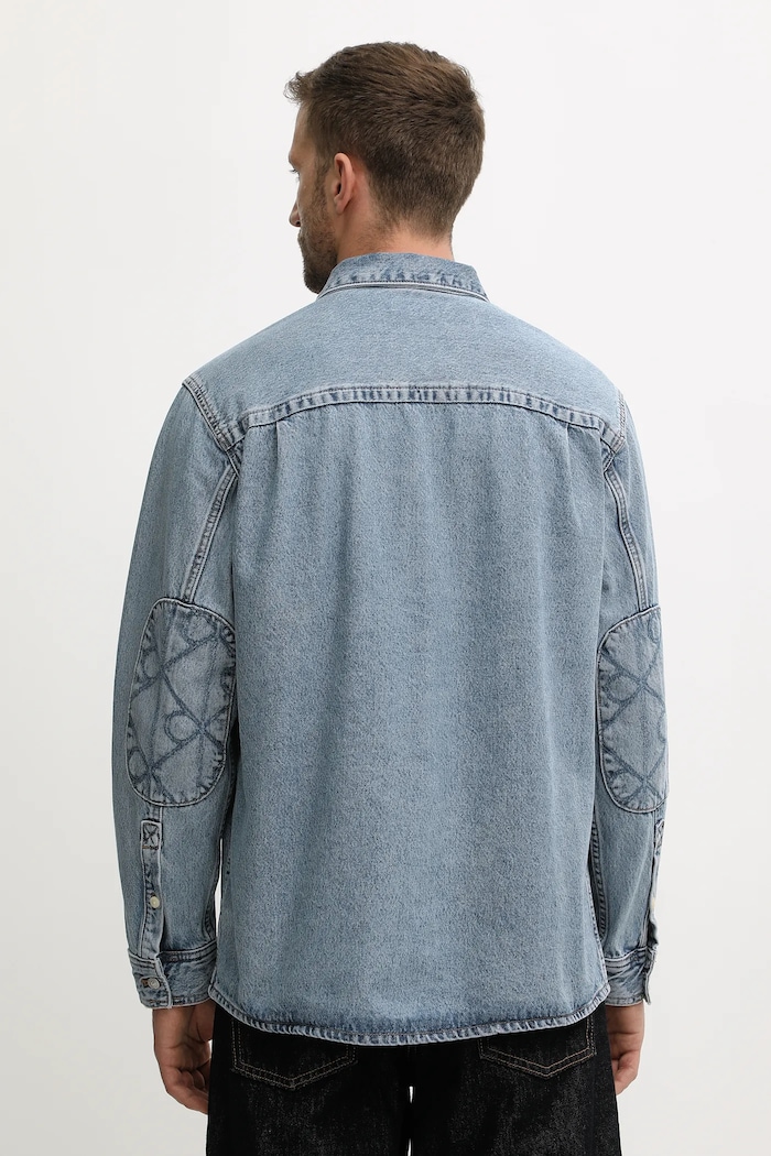 Oblečení Džínová košile Calvin Klein Jeans LV04RD747G modrá