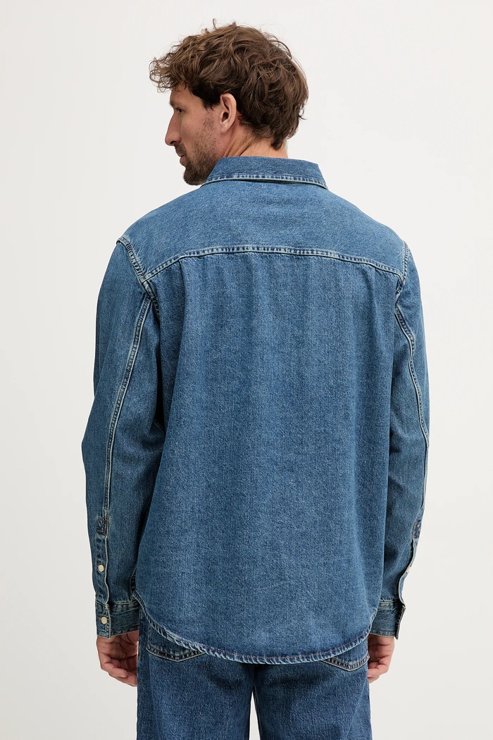 Oblečenie Rifľová košeľa Calvin Klein Jeans LV04RD764G modrá