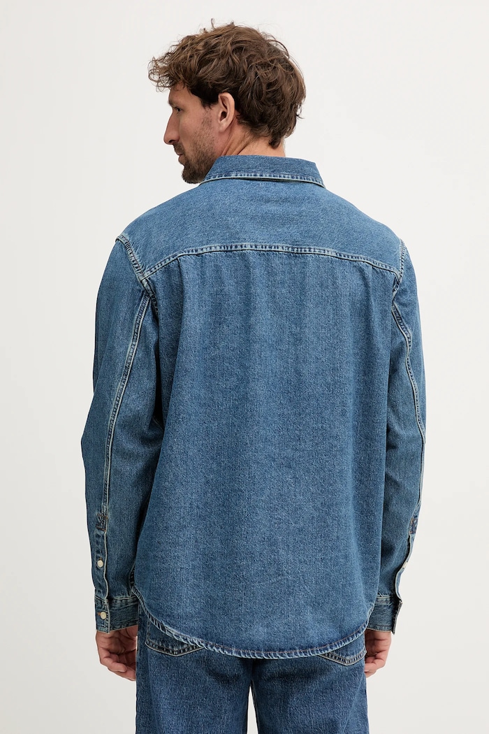 Oblečenie Rifľová košeľa Calvin Klein Jeans LV04RD764G modrá