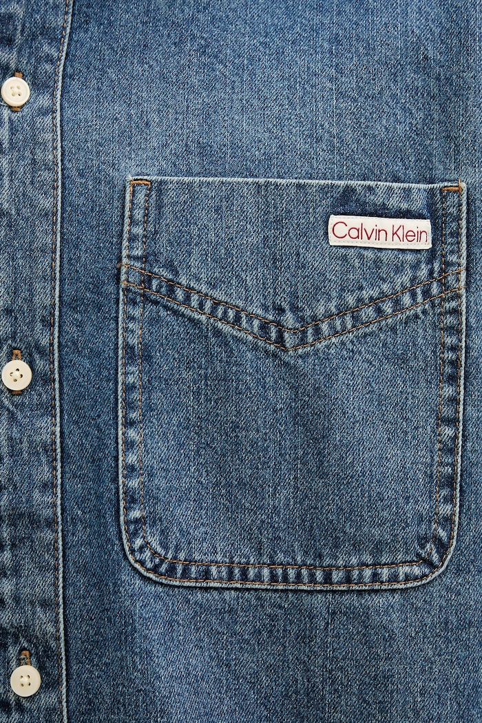 Rifľová košeľa Calvin Klein Jeans LV04RD764G modrá